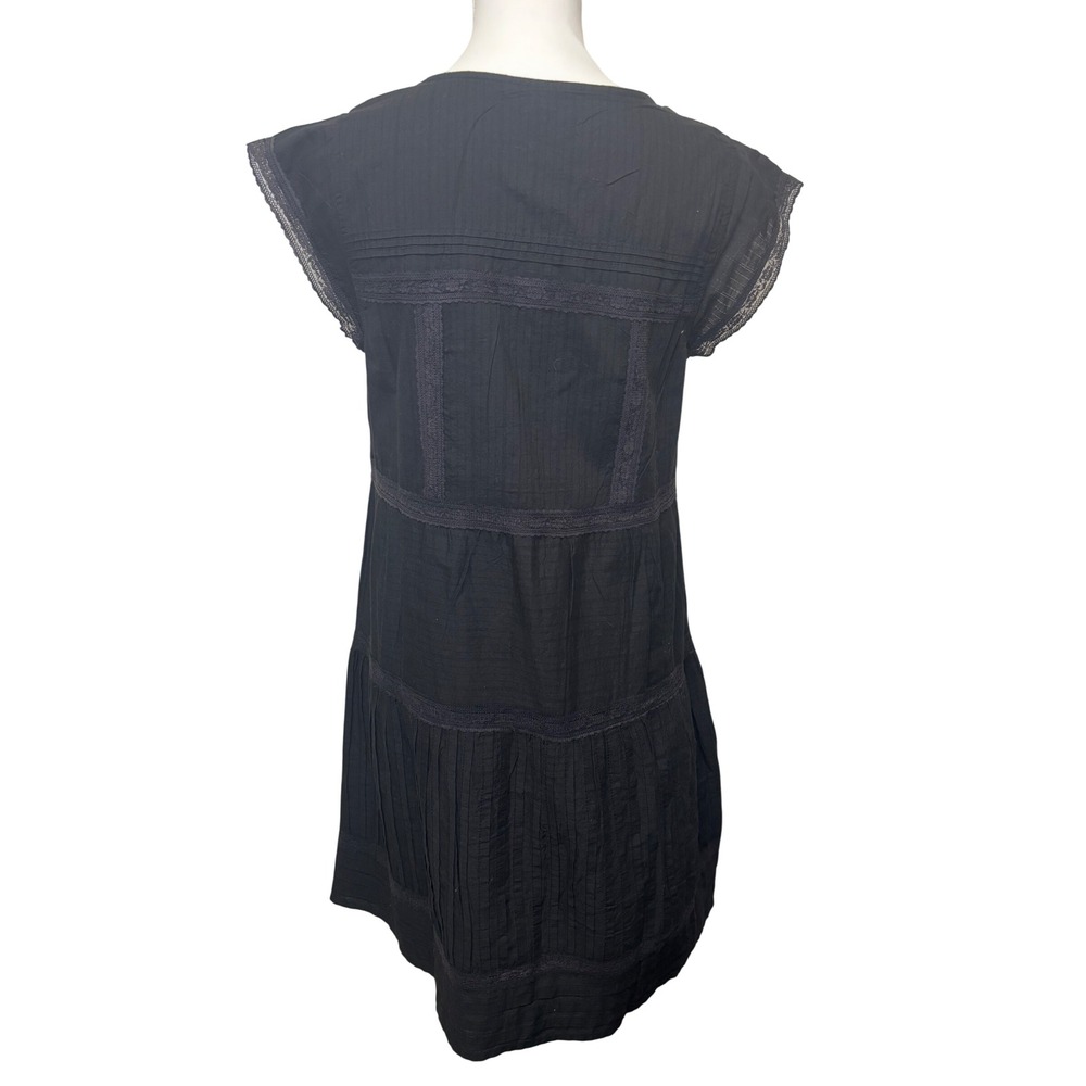 Lucky Brand Women's 100 Percent Cotton Black Dress with Buttons Size Small - Picture 2 of 6